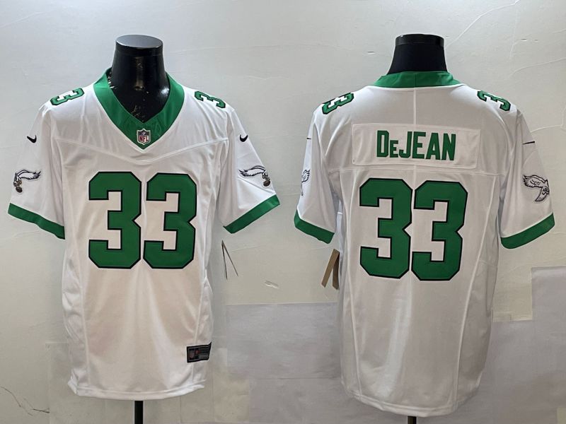 Men Philadelphia Eagles #33 DeJean White Retro three generations 2025 Nike Limited NFL Jersey style 1->philadelphia eagles->NFL Jersey